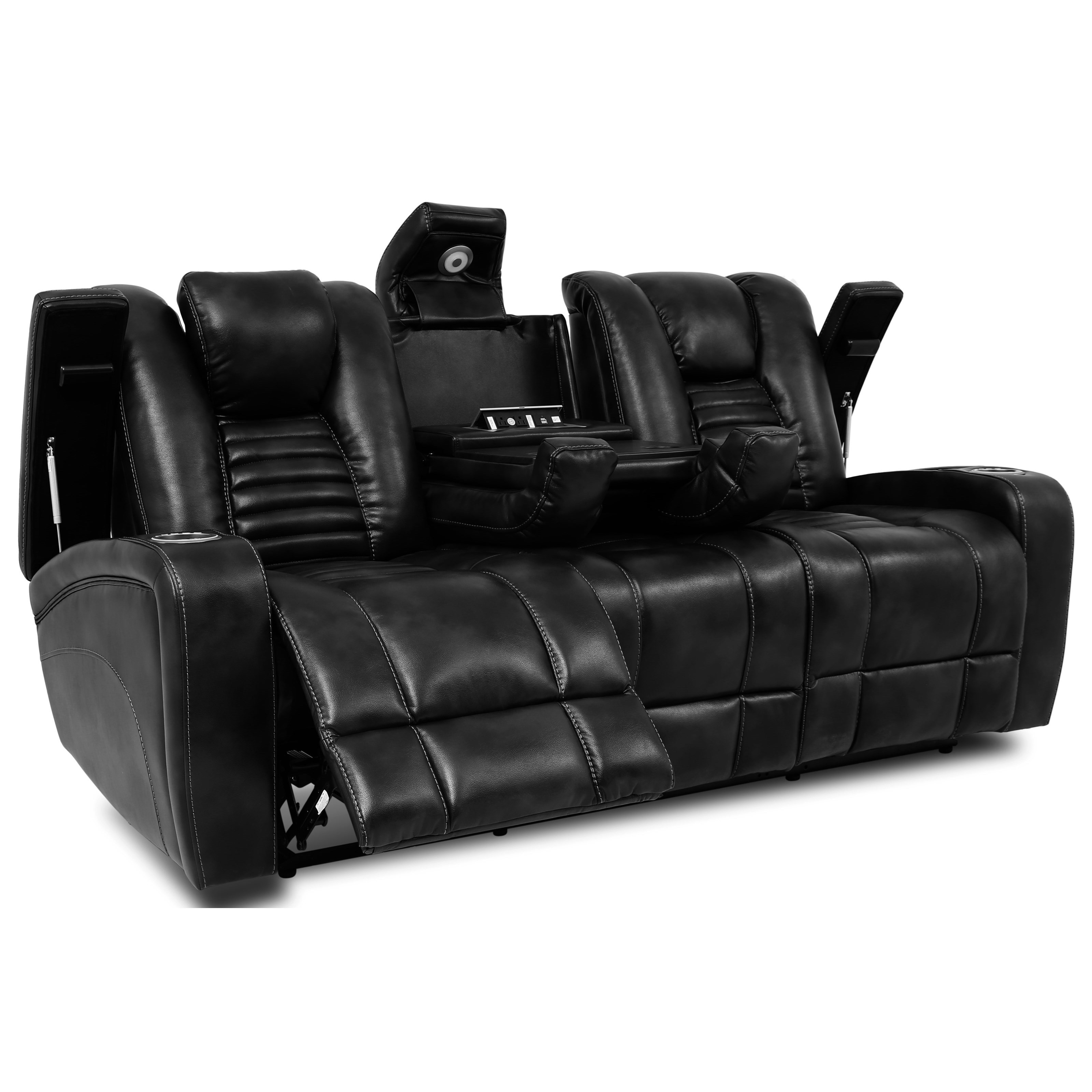 Burgess Contemporary Dual Power Reclining Sofa with Power